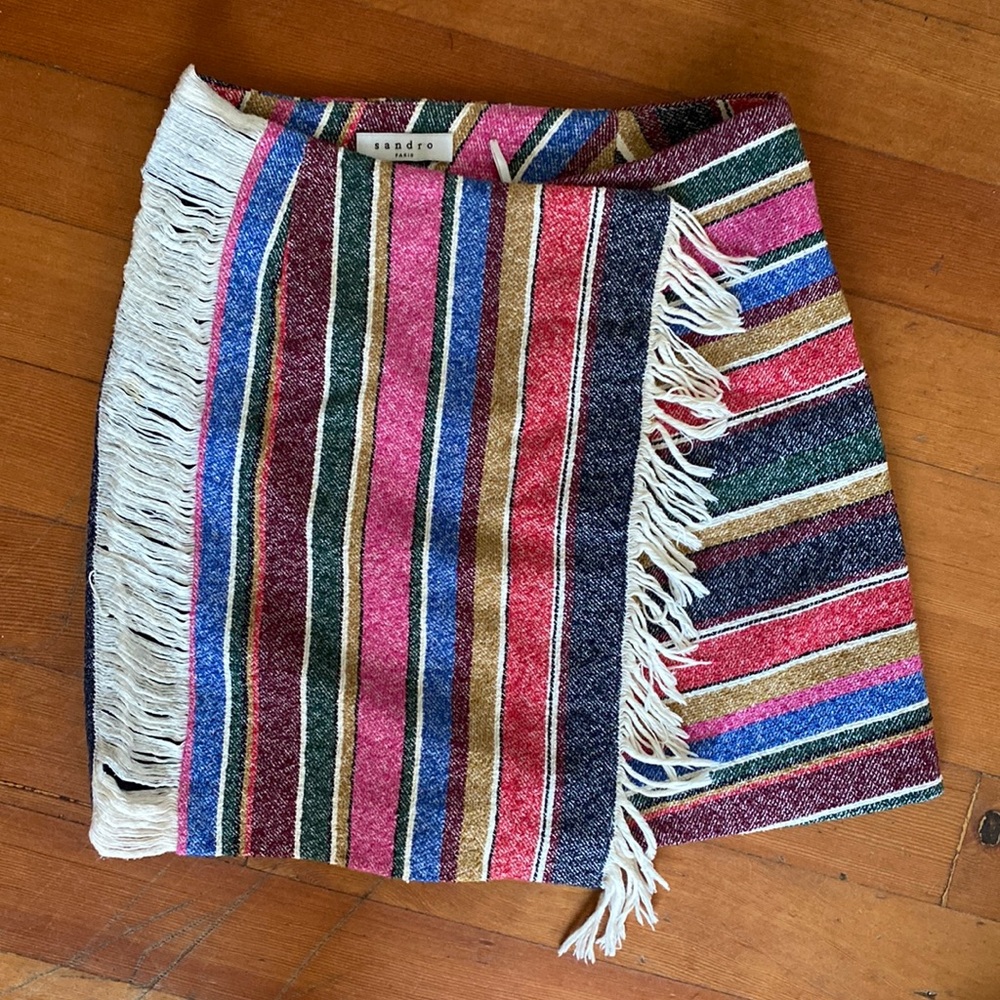 Sandro blanket mini skirt